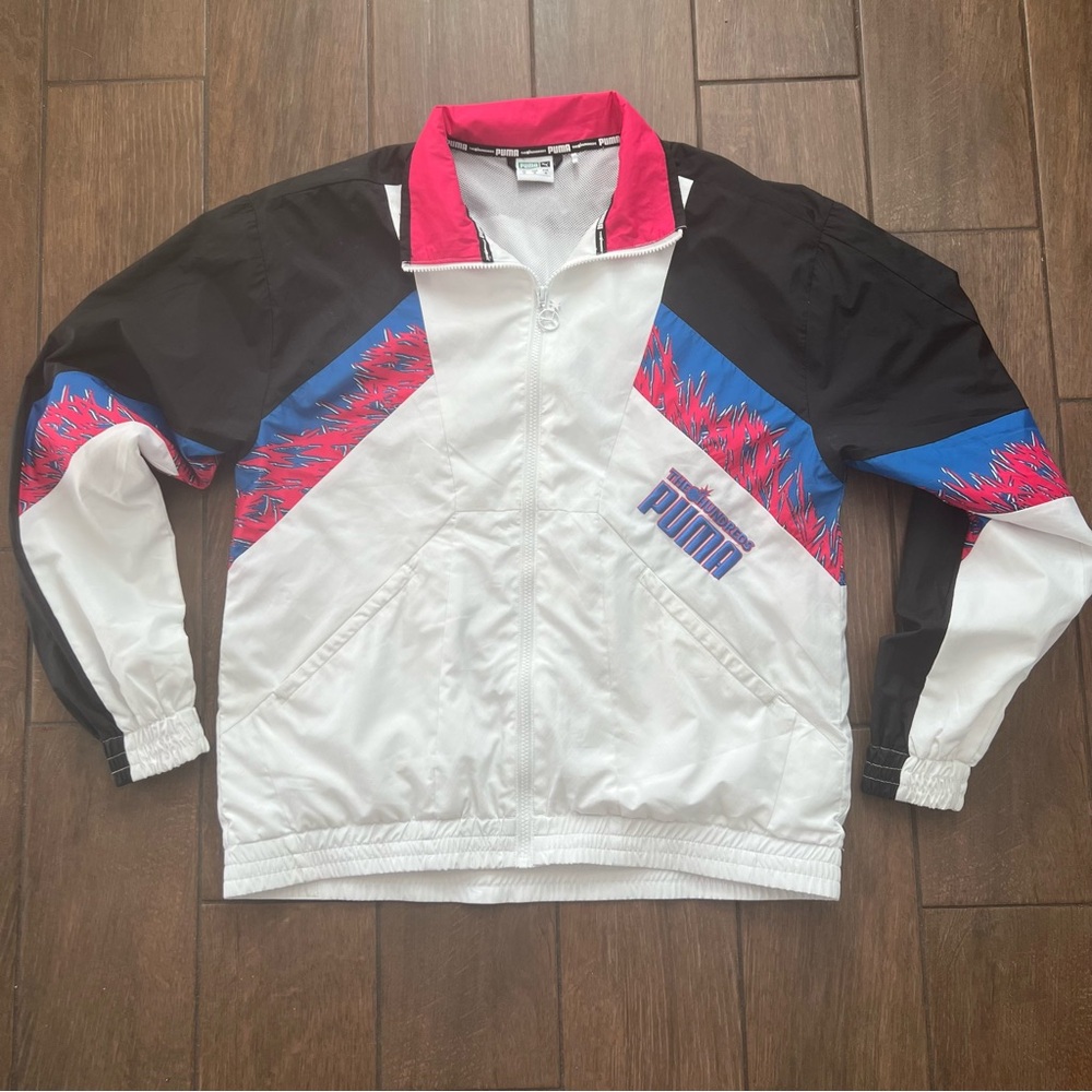 Puma x The Hundreds White Track Jacket 596747-02 sz M